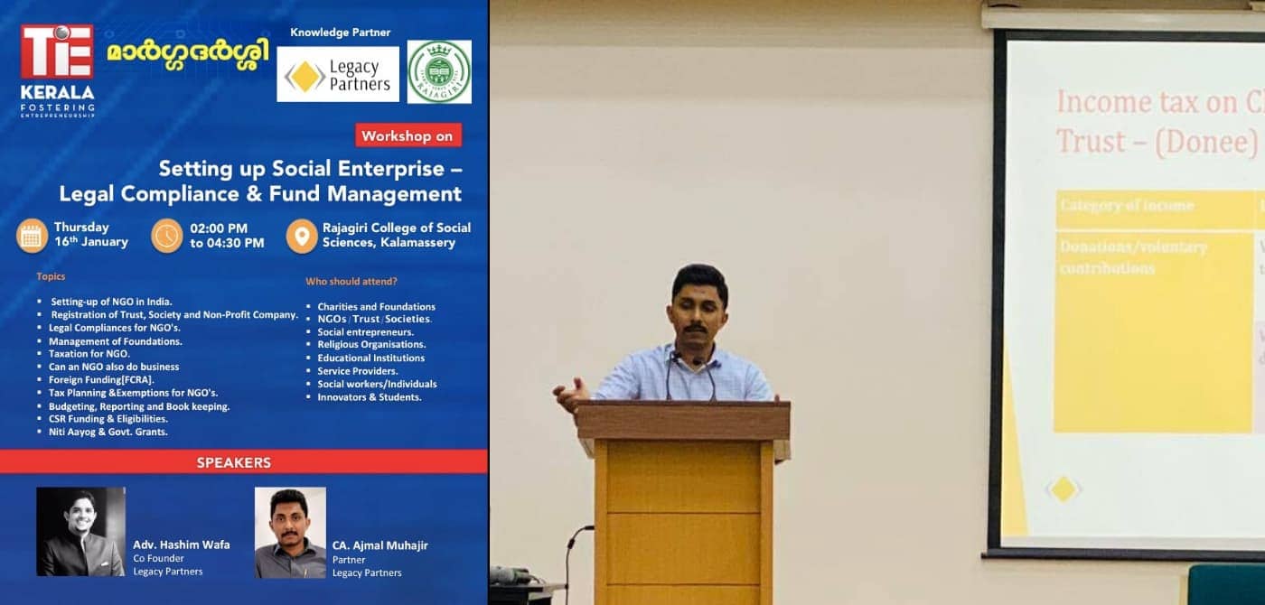 Workshop on Setting up Social Enterprise - Legal Compliance & Fund Management
